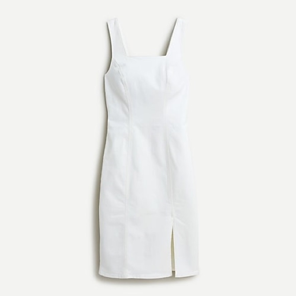 J.Crew denim midi dress in white size 0